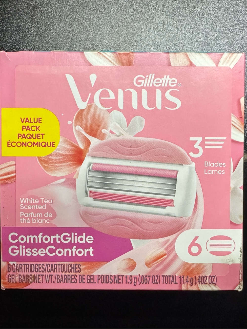 VENUS Pink and White ComfortGlide Replacement Razor Cartridges